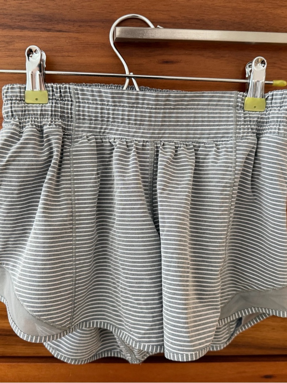 lululemon athletica Gray Striped Athletic Shorts